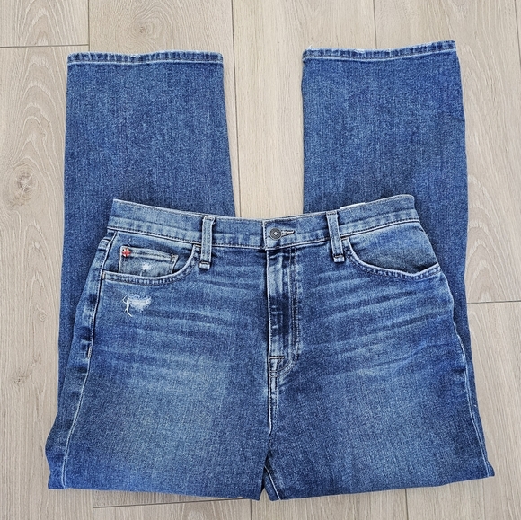 Hudson Jeans Noa Mid Rise Ankle Crop Straight Jeans Rhoda medium wash size 29 - Picture 4 of 14